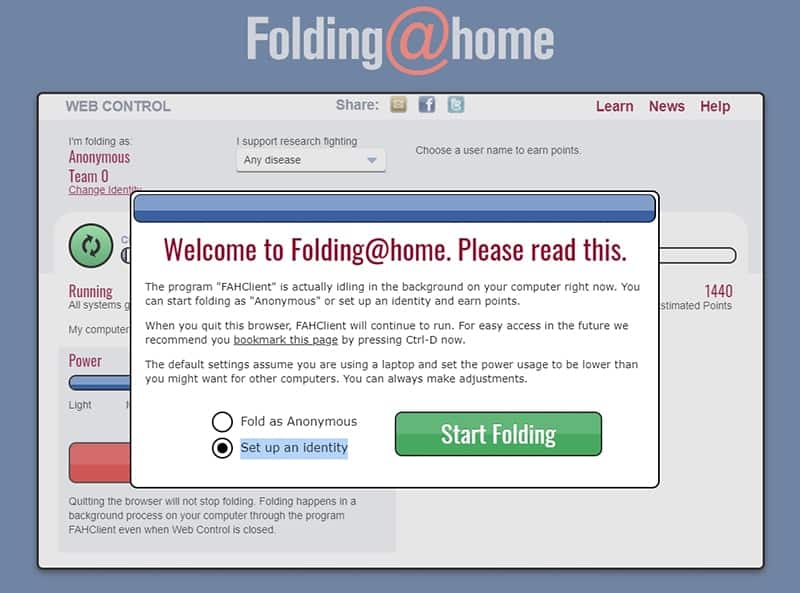 Folding@home 設定