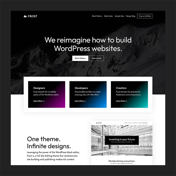 Frost WordPress Theme